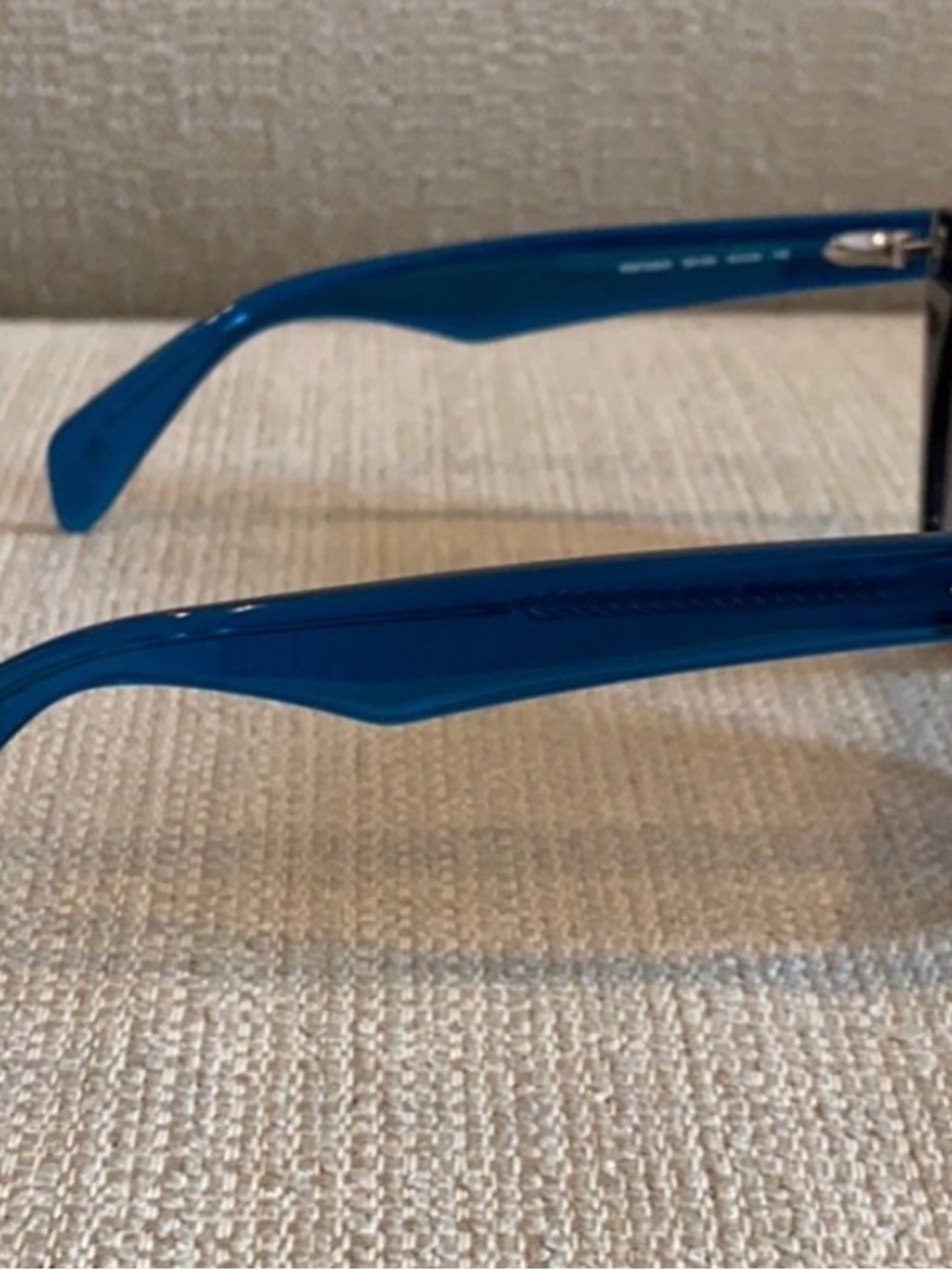 NWT Rag & Bone Black & Blue 54mm Cateye Sunglasses - Picture 3 of 6